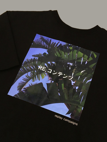 black replay campaign 1/2 tee (green)