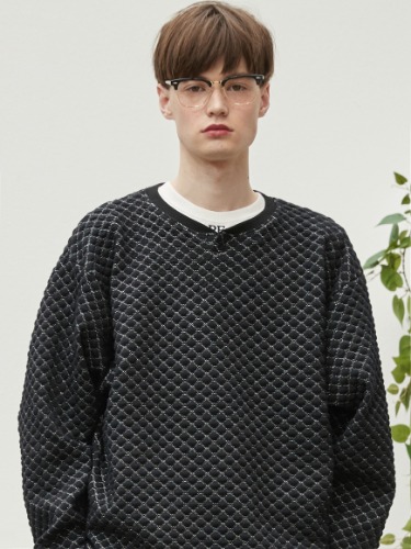 dia pattern knit (black)