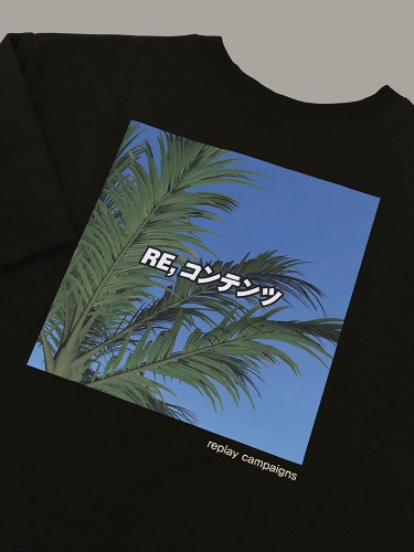new  black replay campaign 1/2 tee (green)