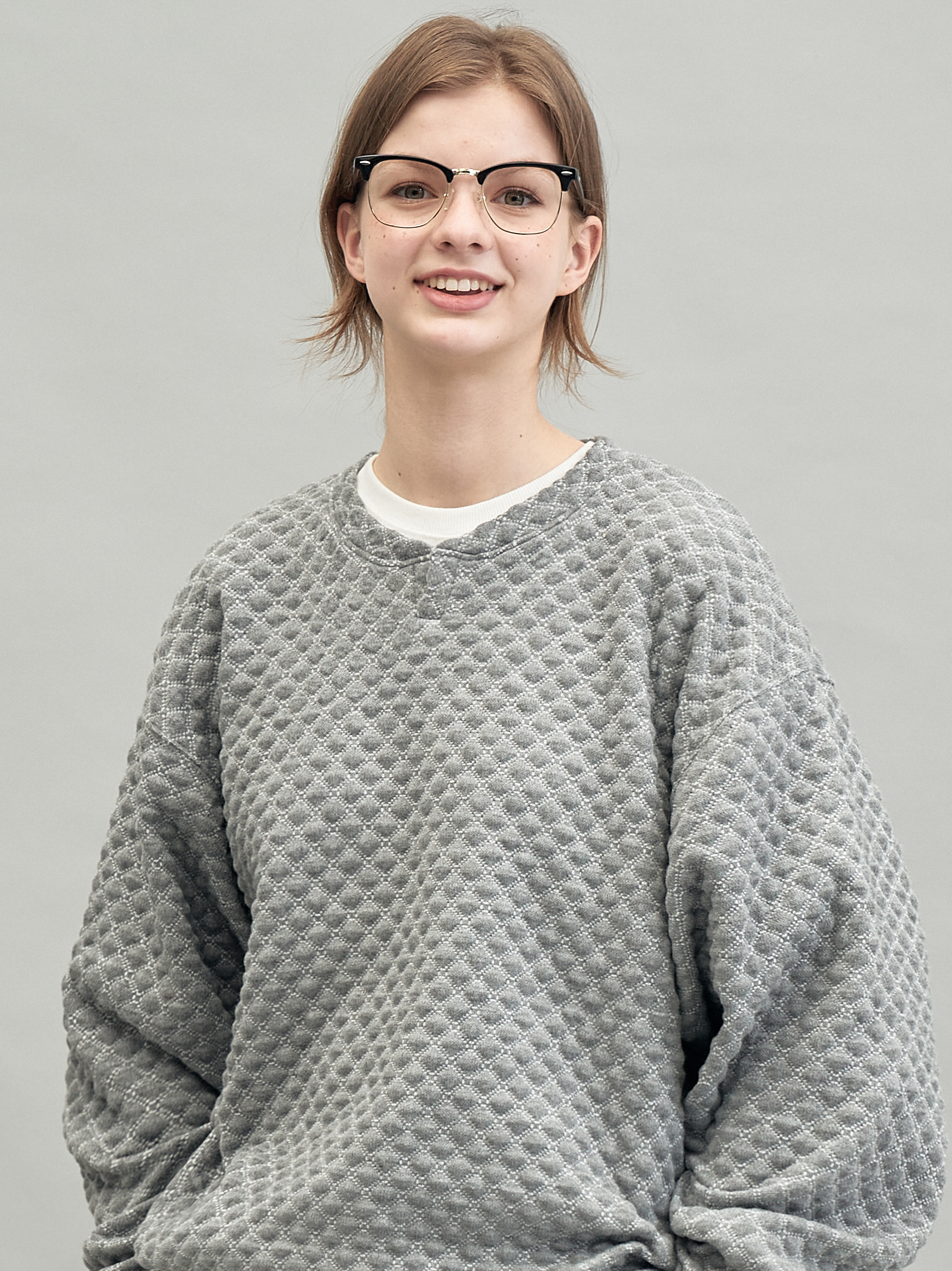 dia pattern knit (gray)