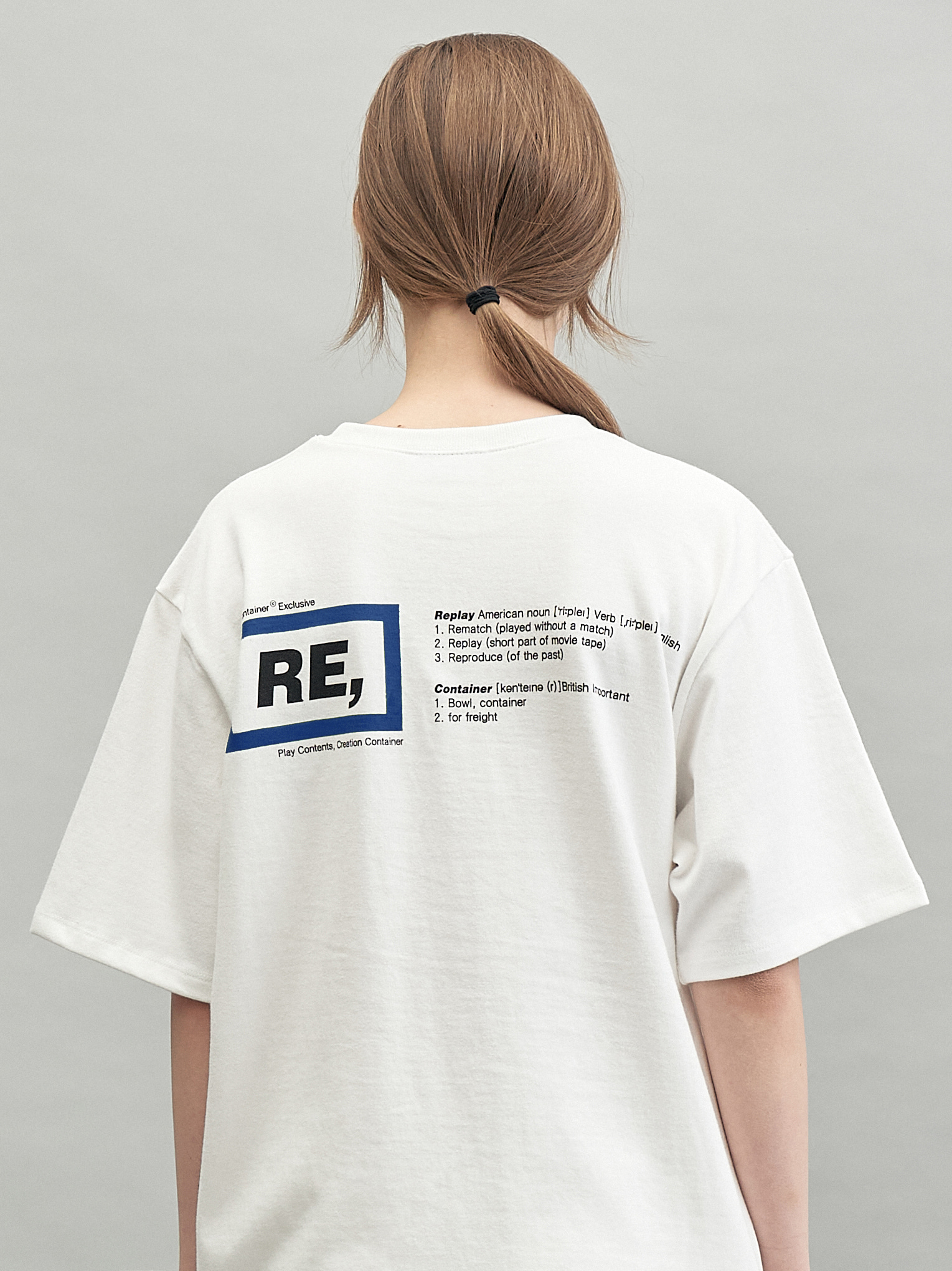 RE rectangle T-shirts (blue)
