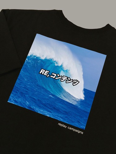 new  black replay campaign 1/2 tee (wave)